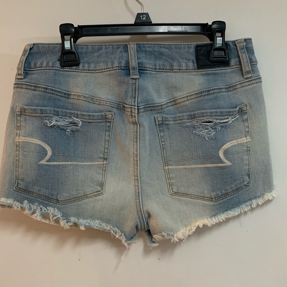 America Eagle High Rise Shortie Jean Shorts - Picture 9 of 9